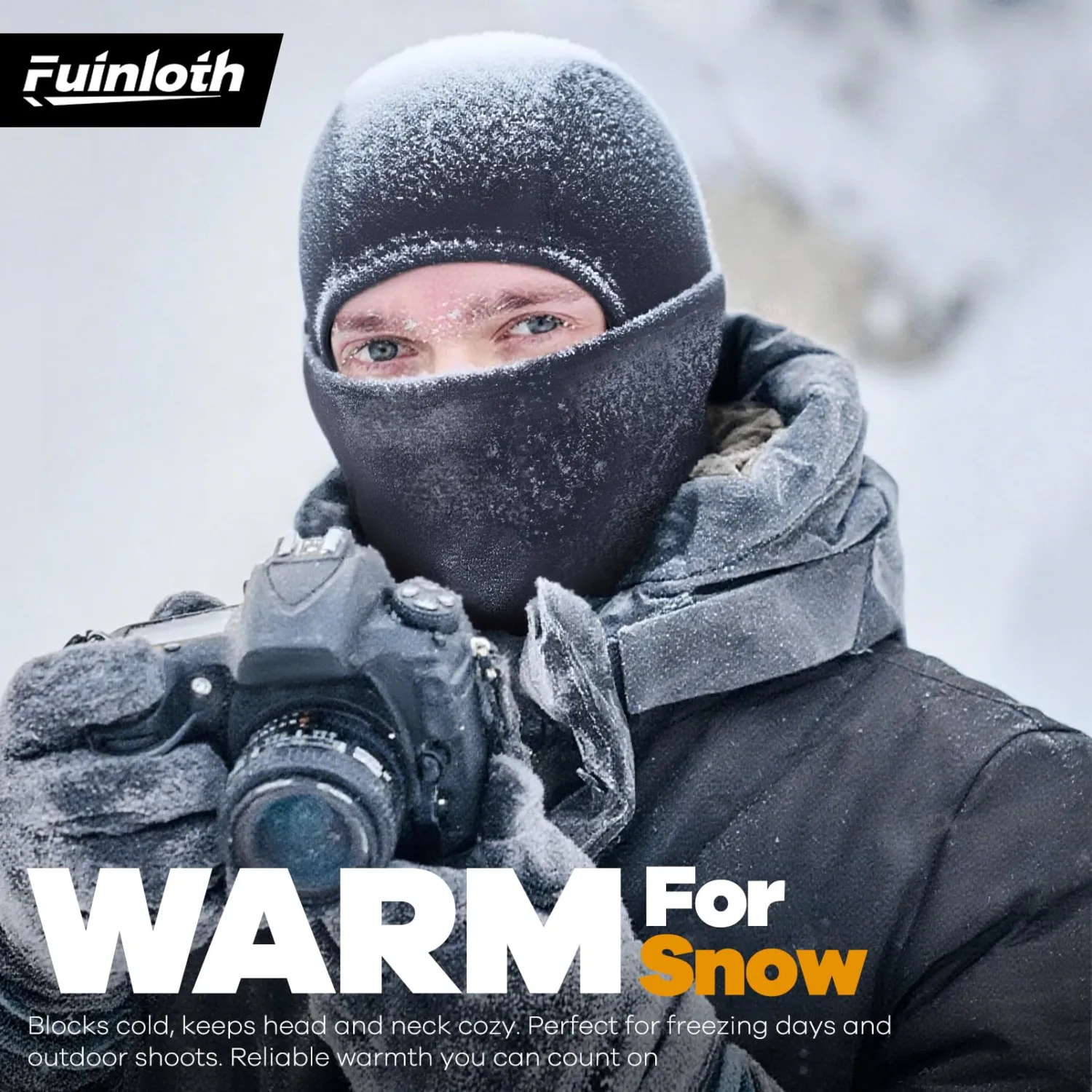 Fuinloth Ski Mask Balaclava Pro, Cold Weather Windproof Thermal Shiesty Motorcycle for Men/Women