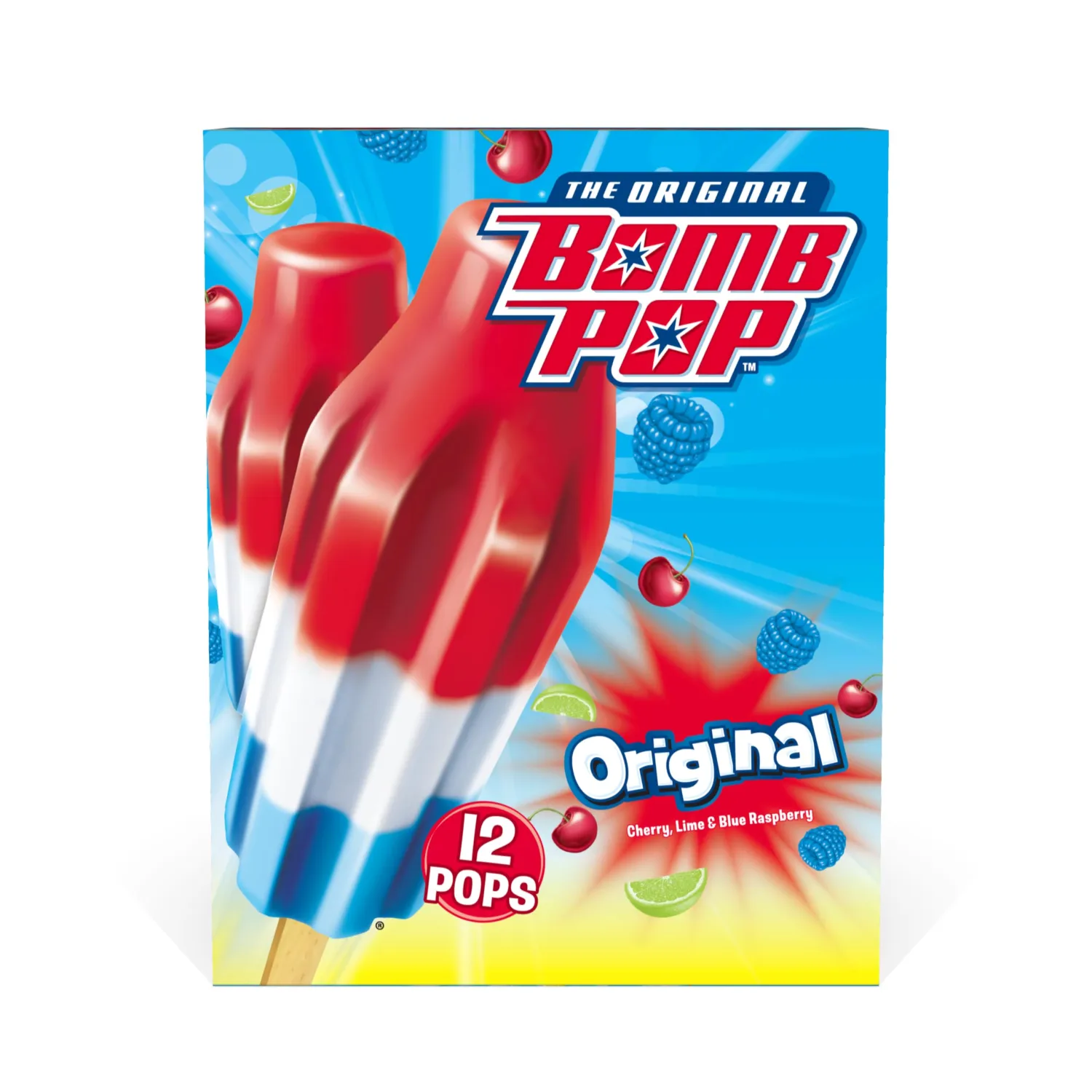 Bomb Pop Original Ice Pop, 12 Pack