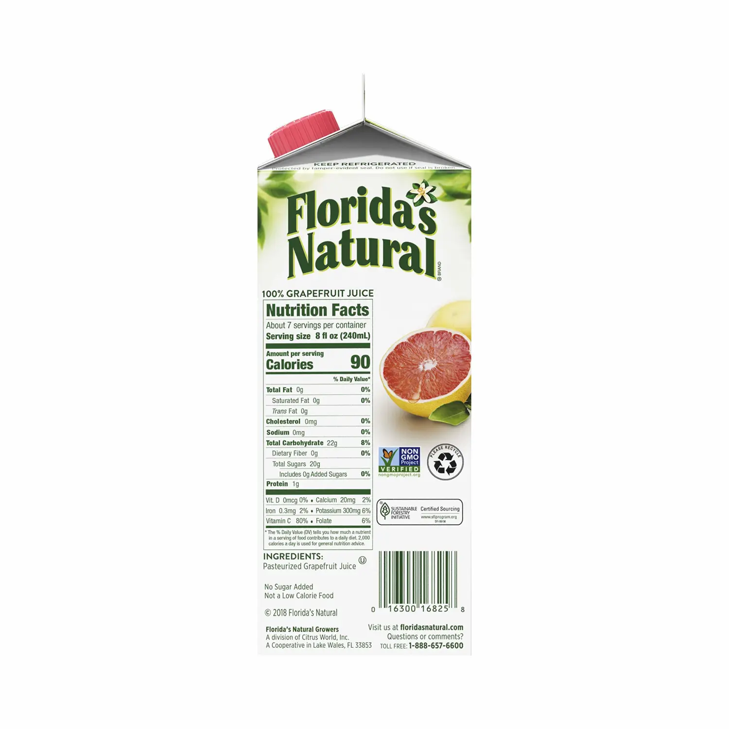 Florida's Natural, Ruby Red Grapefruit Juice, 52 Fl Oz