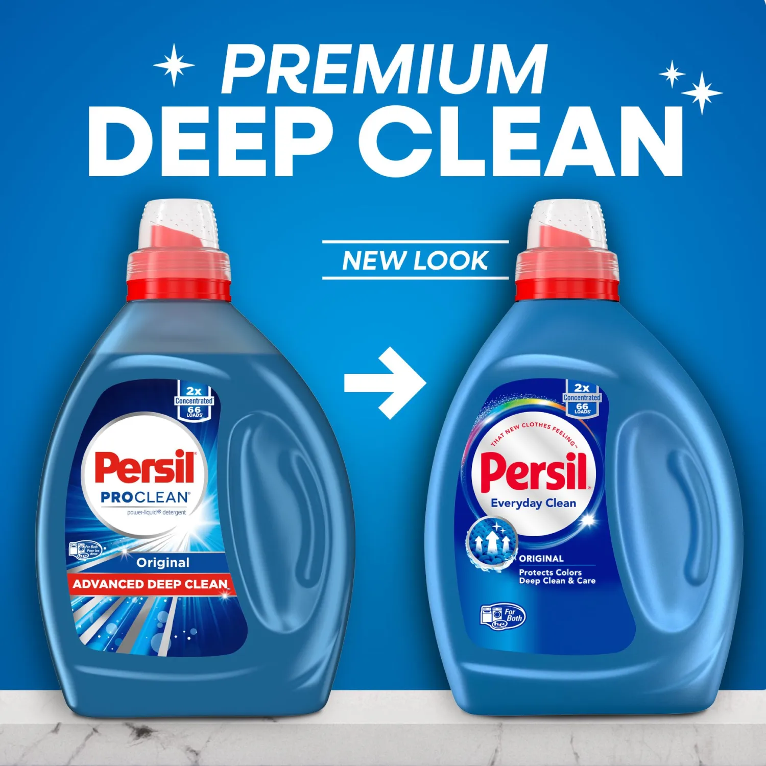 Persil Original Everyday Clean, Liquid Laundry Detergent, High Efficiency (HE), Deep Stain Removal, Ultra Concentrated, 50 fl oz, 66 Loads