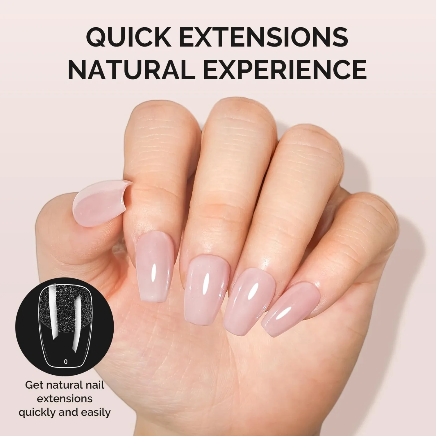 MelodySusie Short Ballerina X Nail Tips - 300Pcs 15 Sizes Clear Acrylic, Half Matte Full Cover Press on Nails for DIY Extension & Salon Use,Pre-Shaped for Long-Lasting Manicure