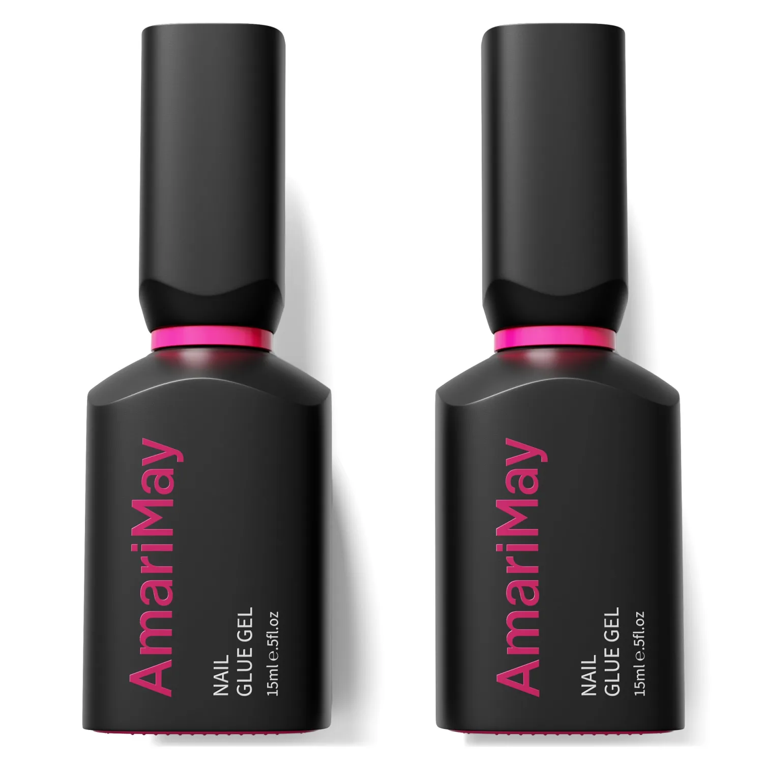 Nail Glue Gel Double Pack, 15ml Each, 2 in 1 Nail Glue and Base Coat for Press On Nails, Nail Tips & Acrylic Fake Nails, Long Lasting, Maximum Strength, UV/LED Light Cure, DIY Salon Quality.