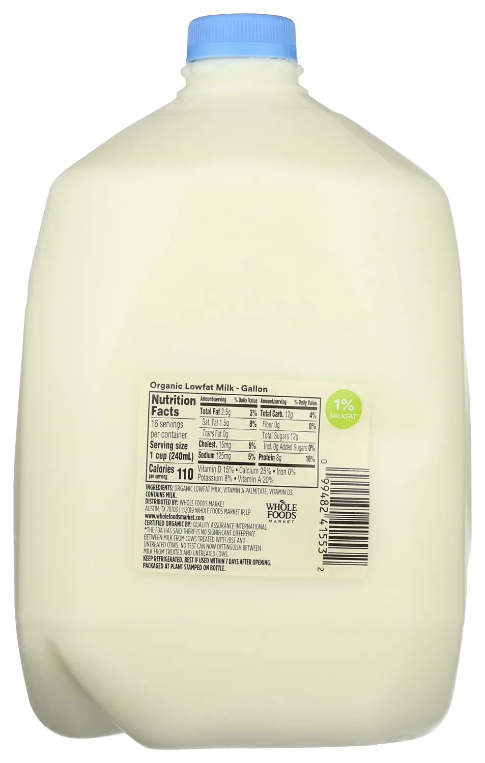 365 by Whole Foods Market, Organic 1% Milk, 128 Ounce