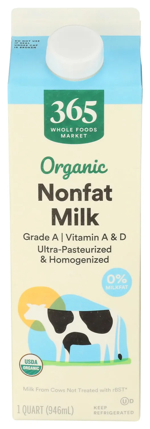 365 by Whole Foods Market Organic Fat Free Milk, 32 FZ