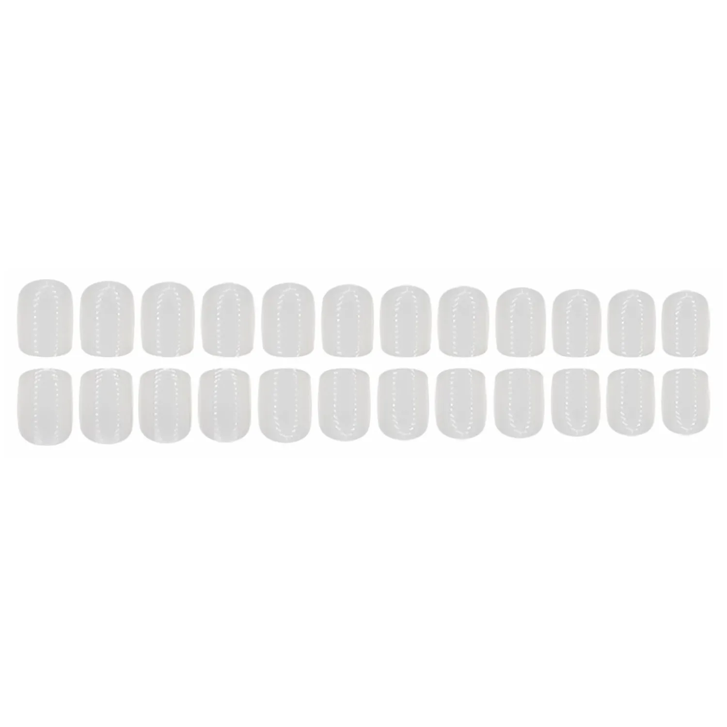 MERVF Square Press on Nails Short White Glue ons Nail with Solid Color Design Acrylic Squoval Fake Nails 24pcs Glossy