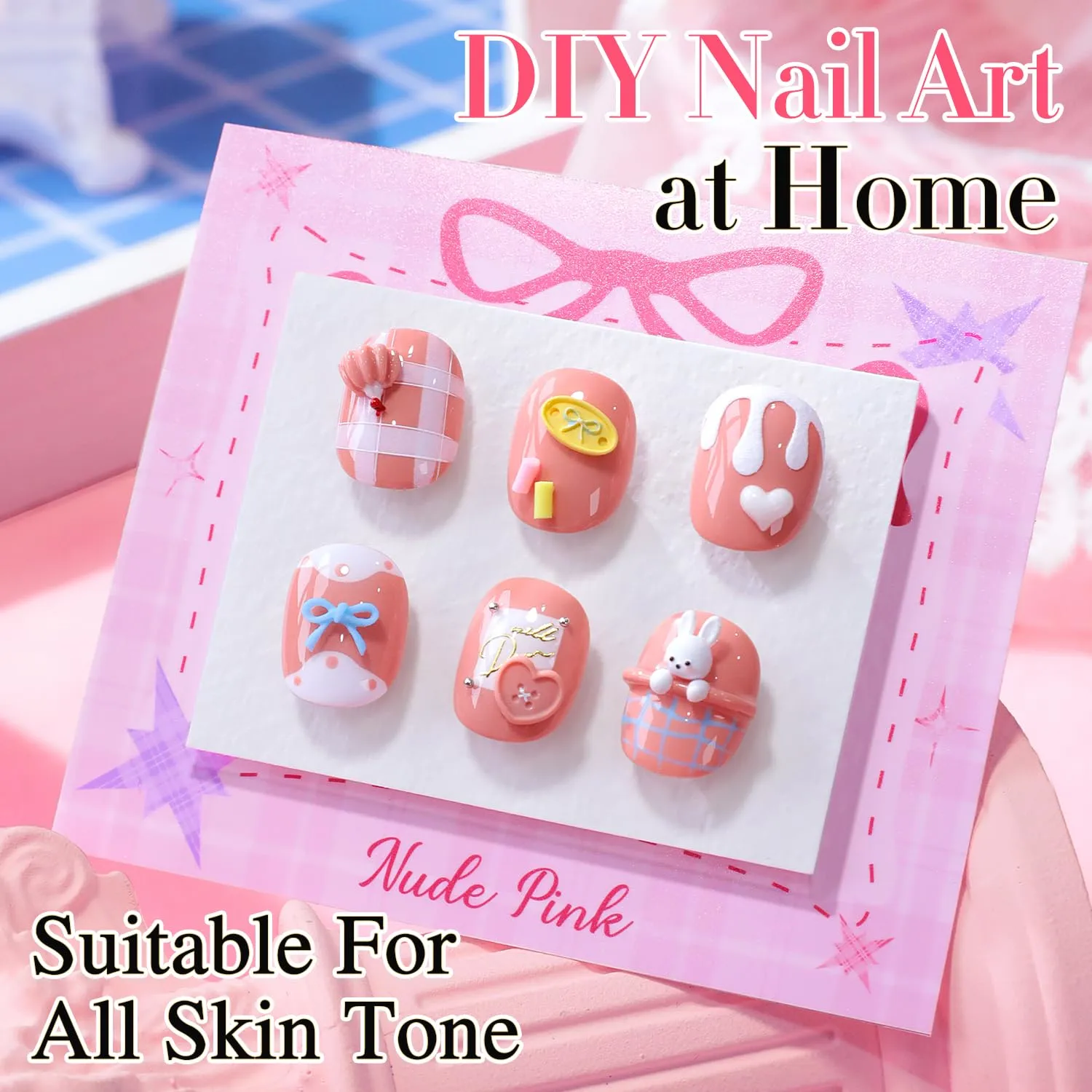 Double Rhythm 0.5 Oz Gel Nail Polish Neutral Natural Same Color Same Bottle Translucent Light Milky Pastel 15ML Manicure French Design Art DIY at Home (Nude Peach-A1516)
