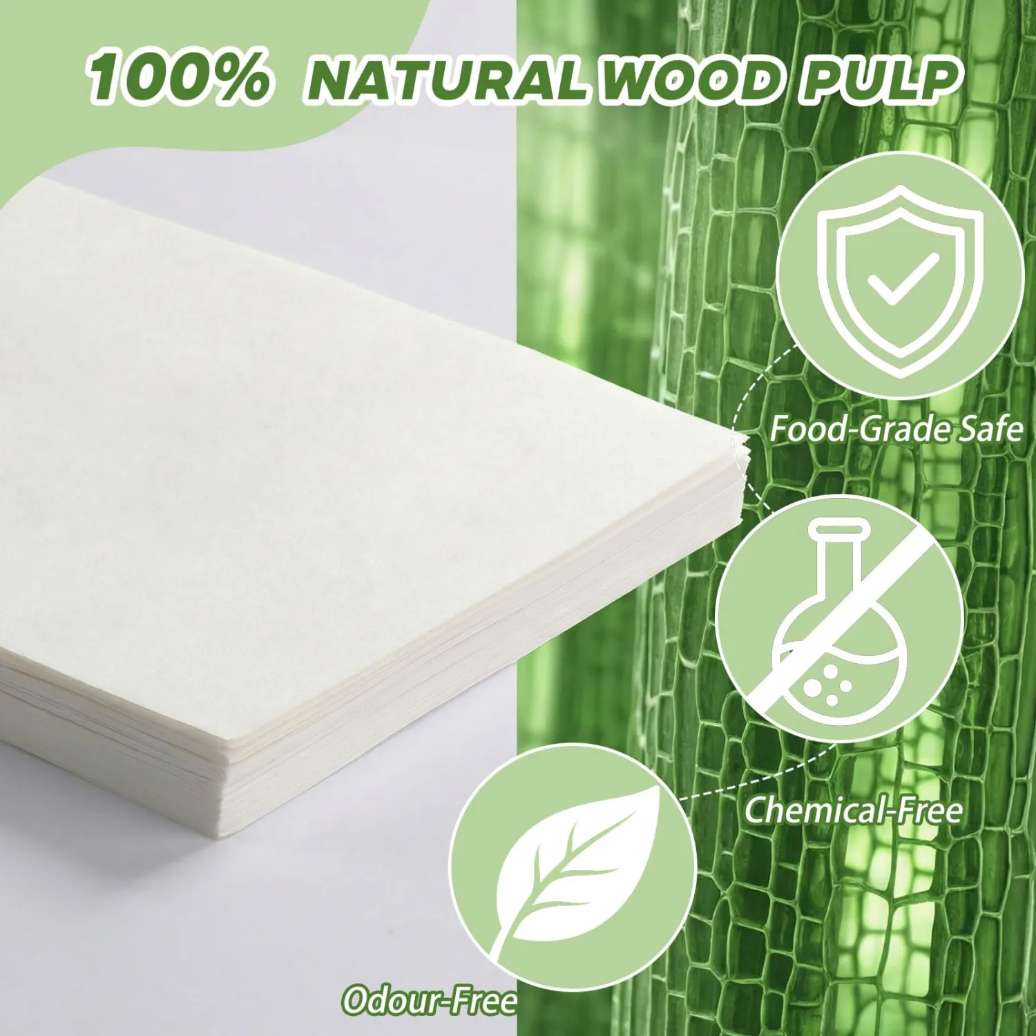 Ultra Absorbent Kitchen Paper Towels,Natural Wood Pulp Strong Absorbent Sheets for Fruits,Vegetables,Seafood,Raw Meat,Quickly Soak Up Moisture and Juices Keep Cleaner and Drier