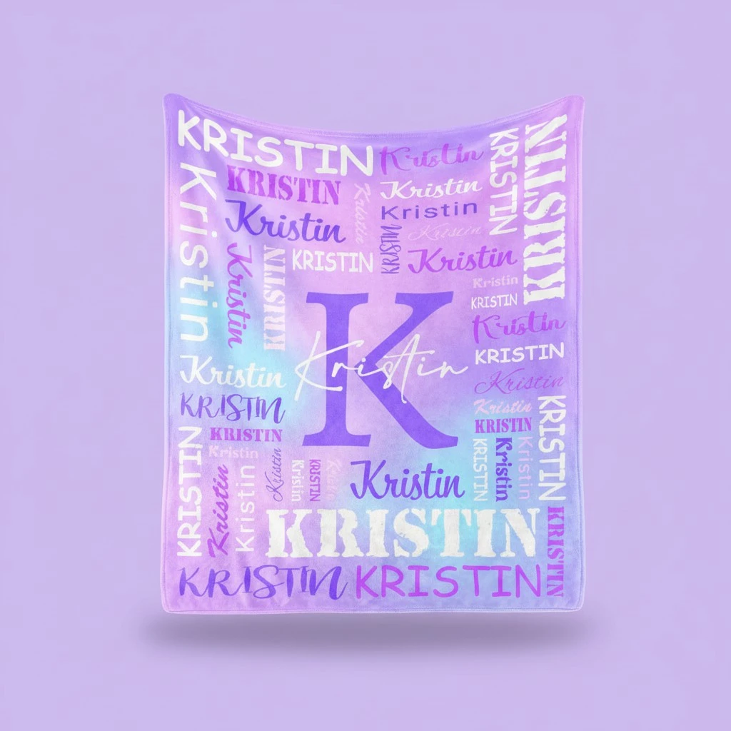 Ships Next Day, Personalized Name Blanket, Custom Blanket Gifts for Adults or Kids, Customized Christmas Birthday Gifts for Boys Girls Baby Mom Dad Girlfriend Boyfriend