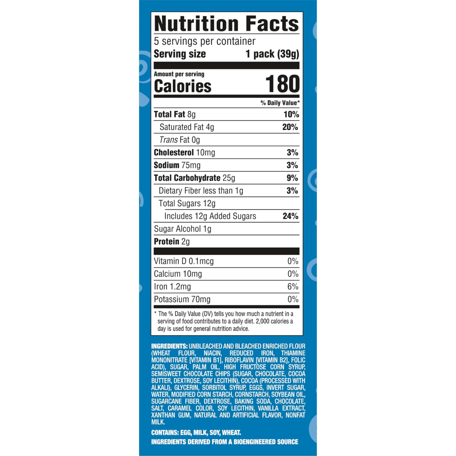 CHIPS AHOY! Baked Bites, Brookie, 5 - 1.4 oz Snack Packs (5 Bites per Pack)