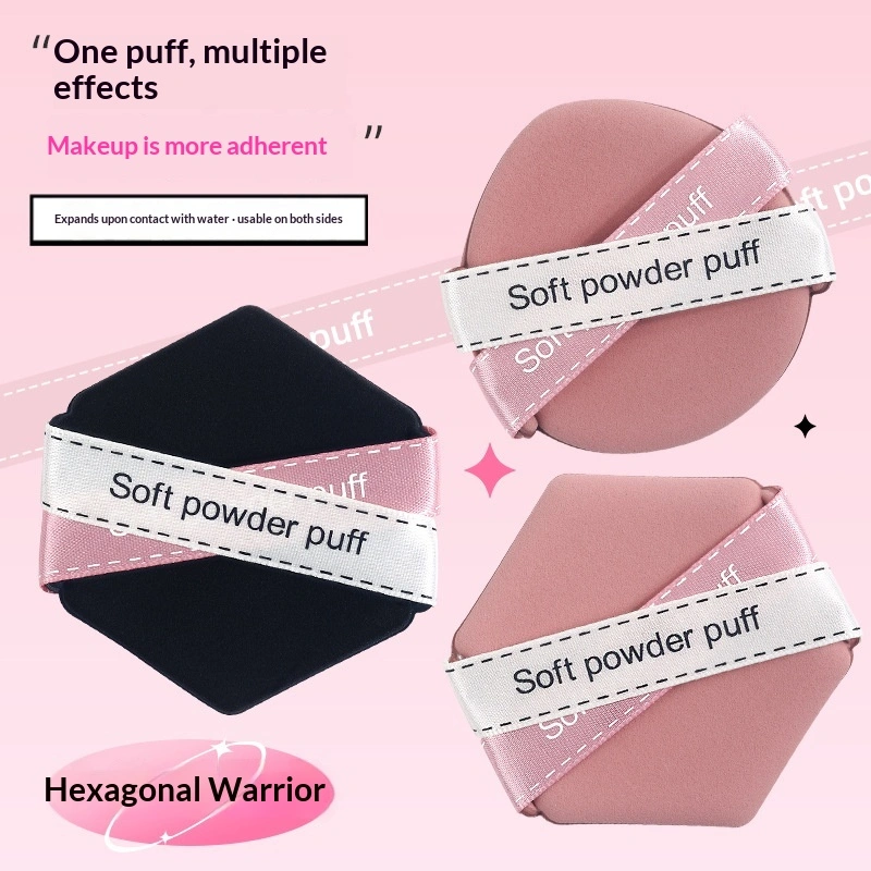 Hexagonal Puff For Both Dry And Wet Use