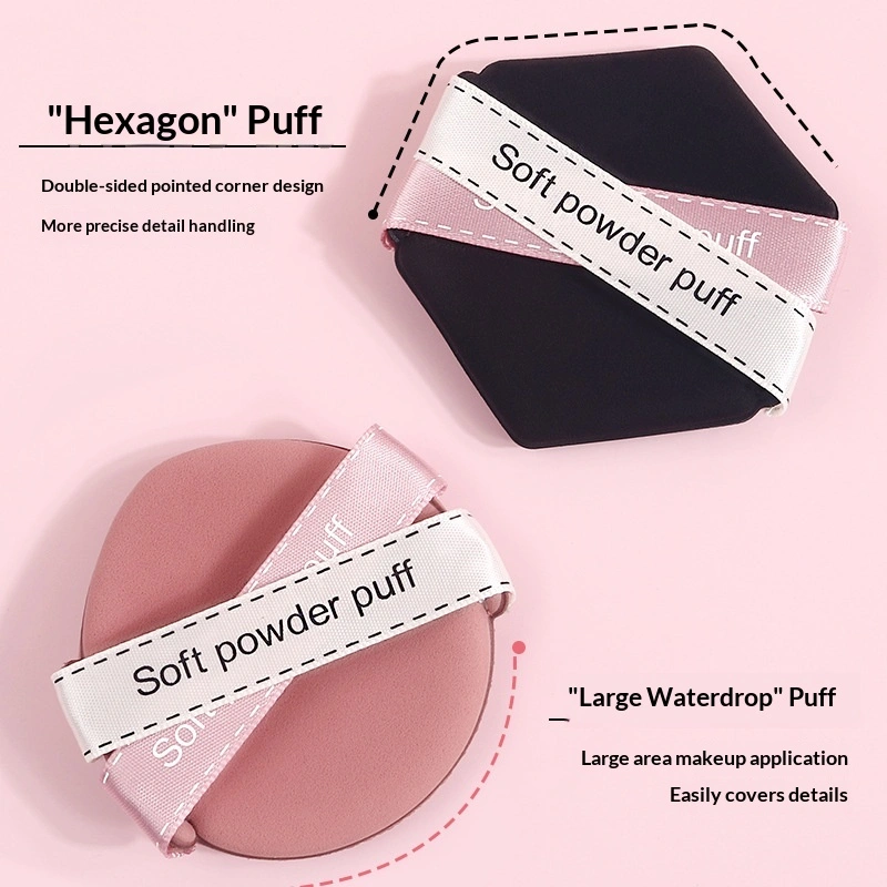 Hexagonal Puff For Both Dry And Wet Use