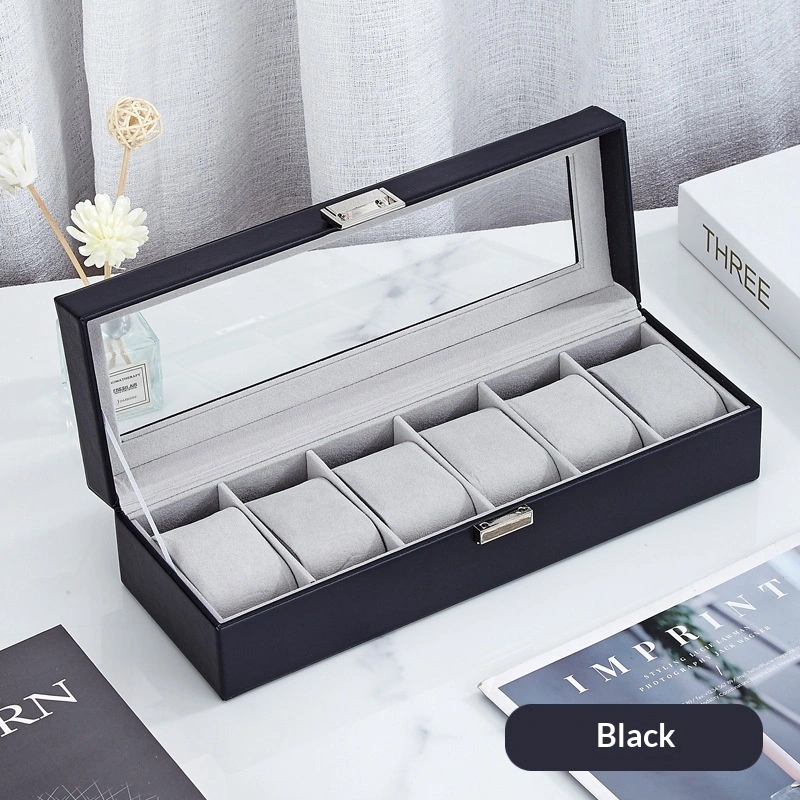 European-style Watch Storage Box With A Transparent Glass Lid