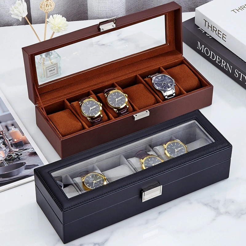 European-style Watch Storage Box With A Transparent Glass Lid