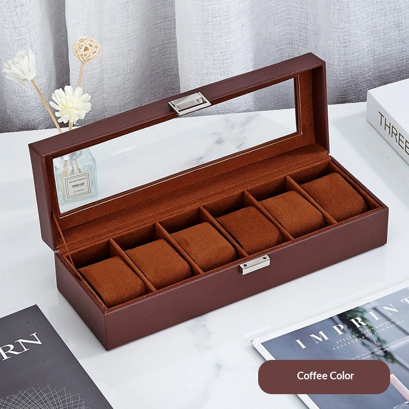 European-style Watch Storage Box With A Transparent Glass Lid