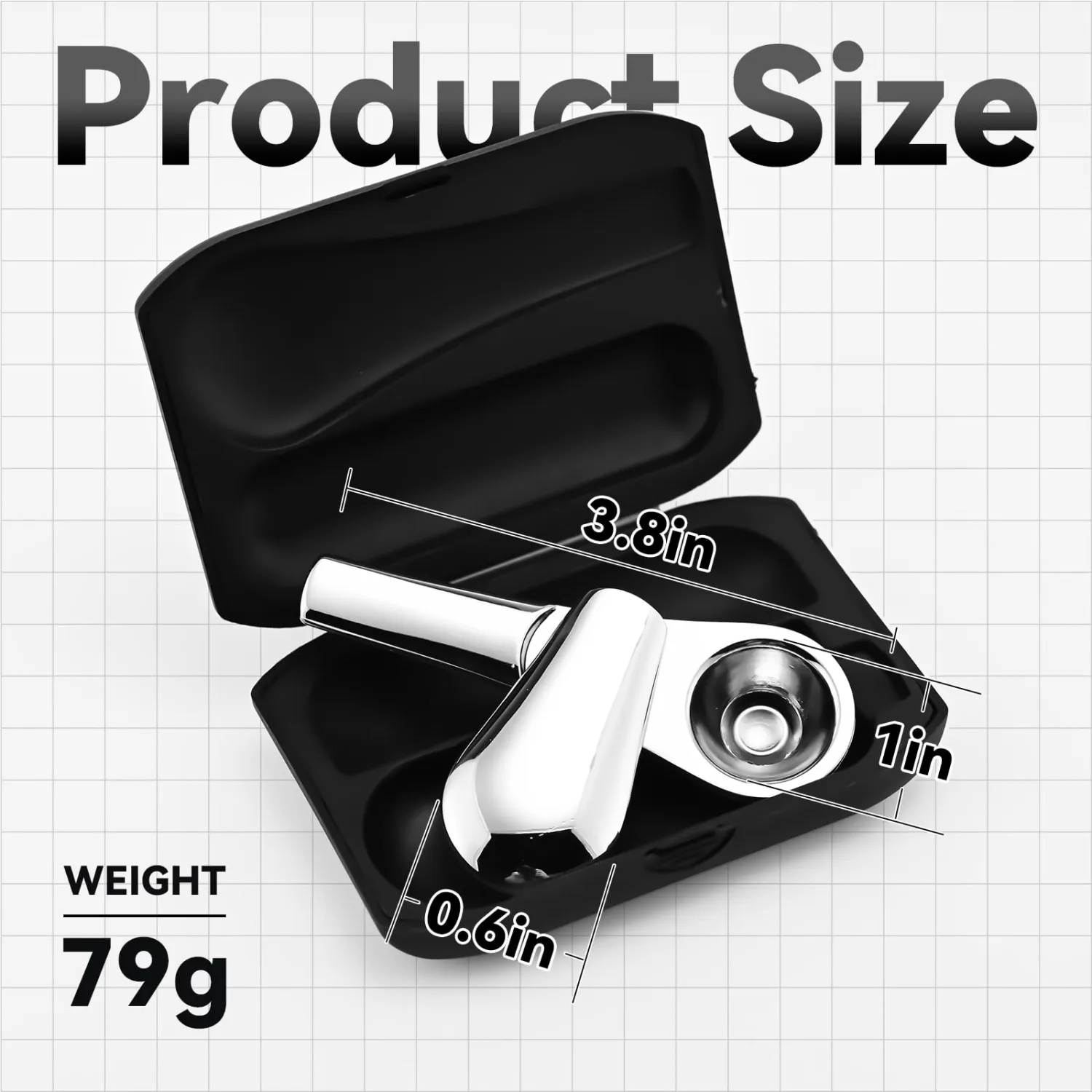 Short Metal Pipes, 4in Pipe Accessory Set (Sliver)