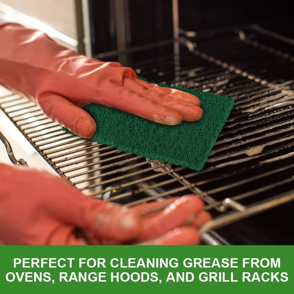 AIDEA Heavy Duty Scouring Pads, Dish Scrubber Pads for Household and Kitchen, Multipurpose Scour Pads for Cleaning, 96 Pack, 5.5in*3.5in