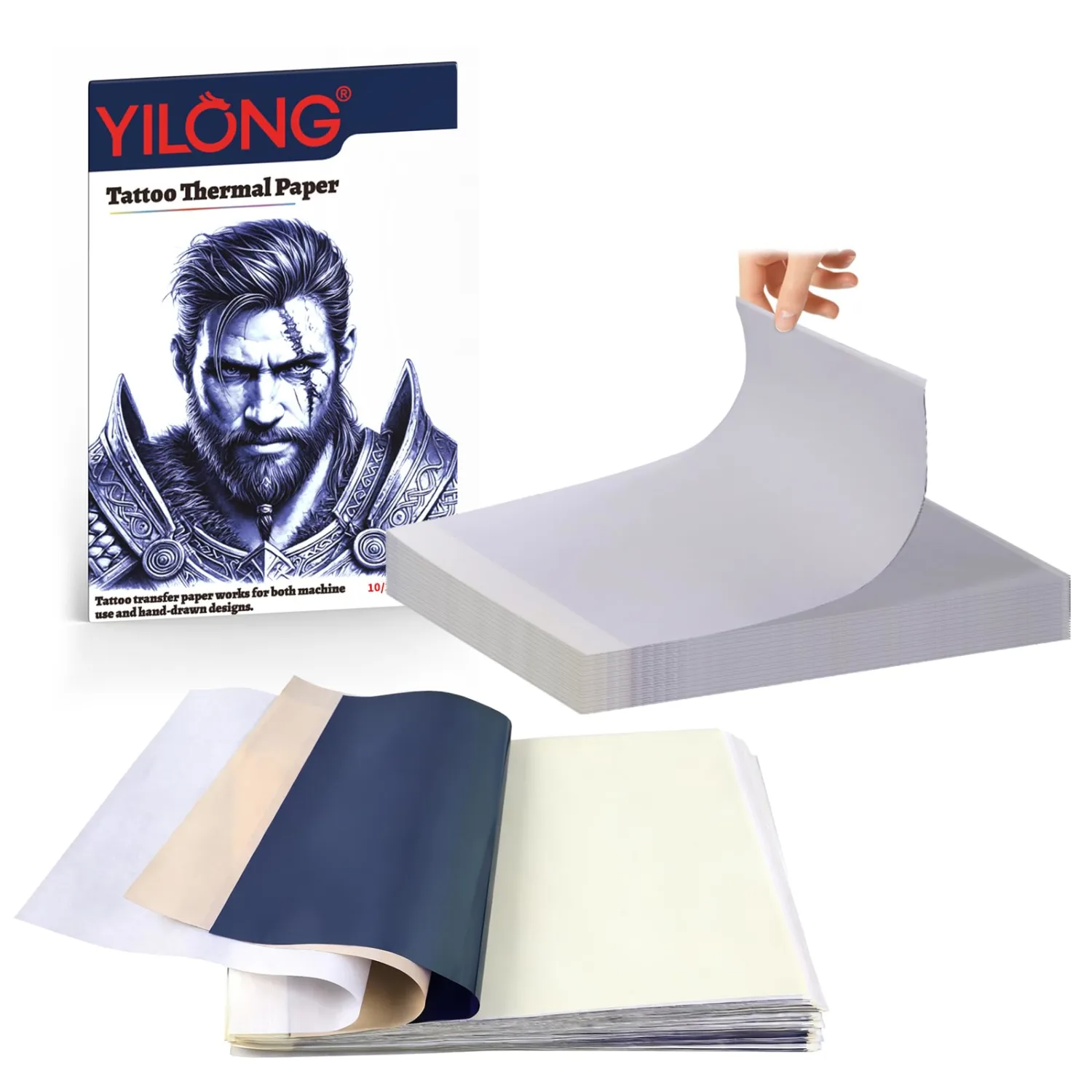Stencil Transfer Paper for Tattooing - 30 Sheets Temporary Tattoo Paper with Dashed Lines, 4 Layers A4 Size Thermal Stencil Paper for Tattoo Stencil Printer,Tattoo Kits & Supplies