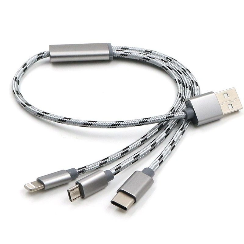 3-in-1 USB-C Cable For IOS Android And Type-C Devices