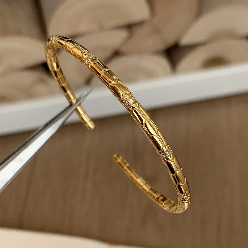 Luxury-yet-affordable Vintage-style Premium Golden Spirit Snake Plain Ring Bracelet