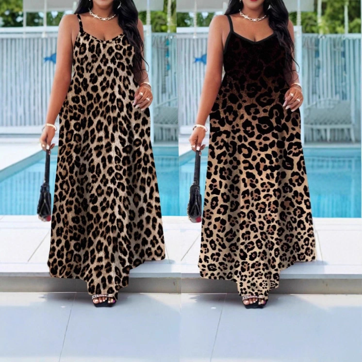 Summer Fashion Casual Leopard-Print Slip Dress
