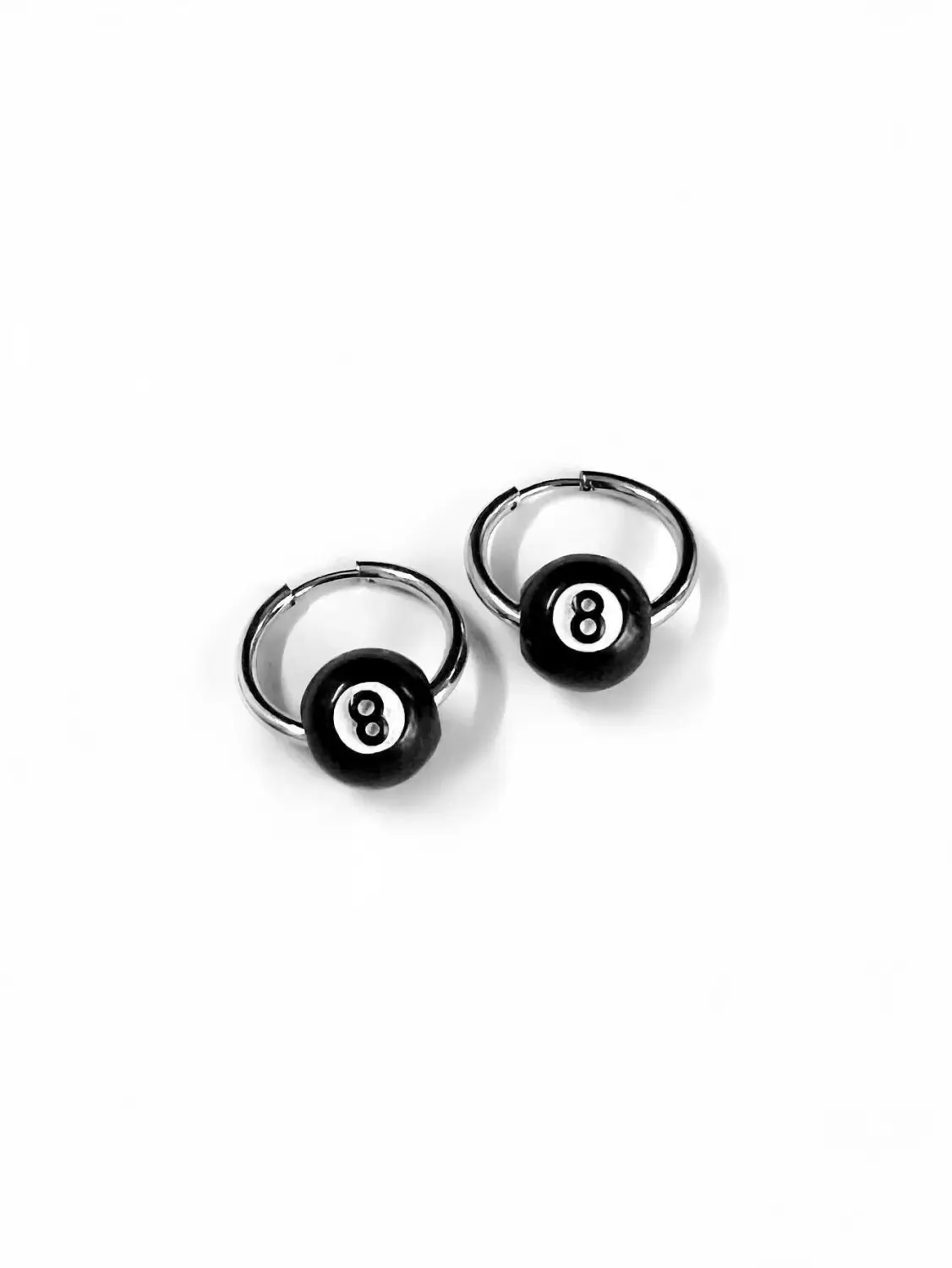 Womens Personalized Figure-8 Ball Minimalist Earrings