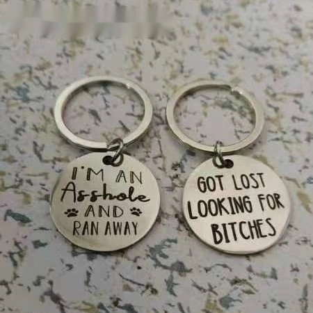 Funny Metal Dog Tag Stainless Steel Marking
