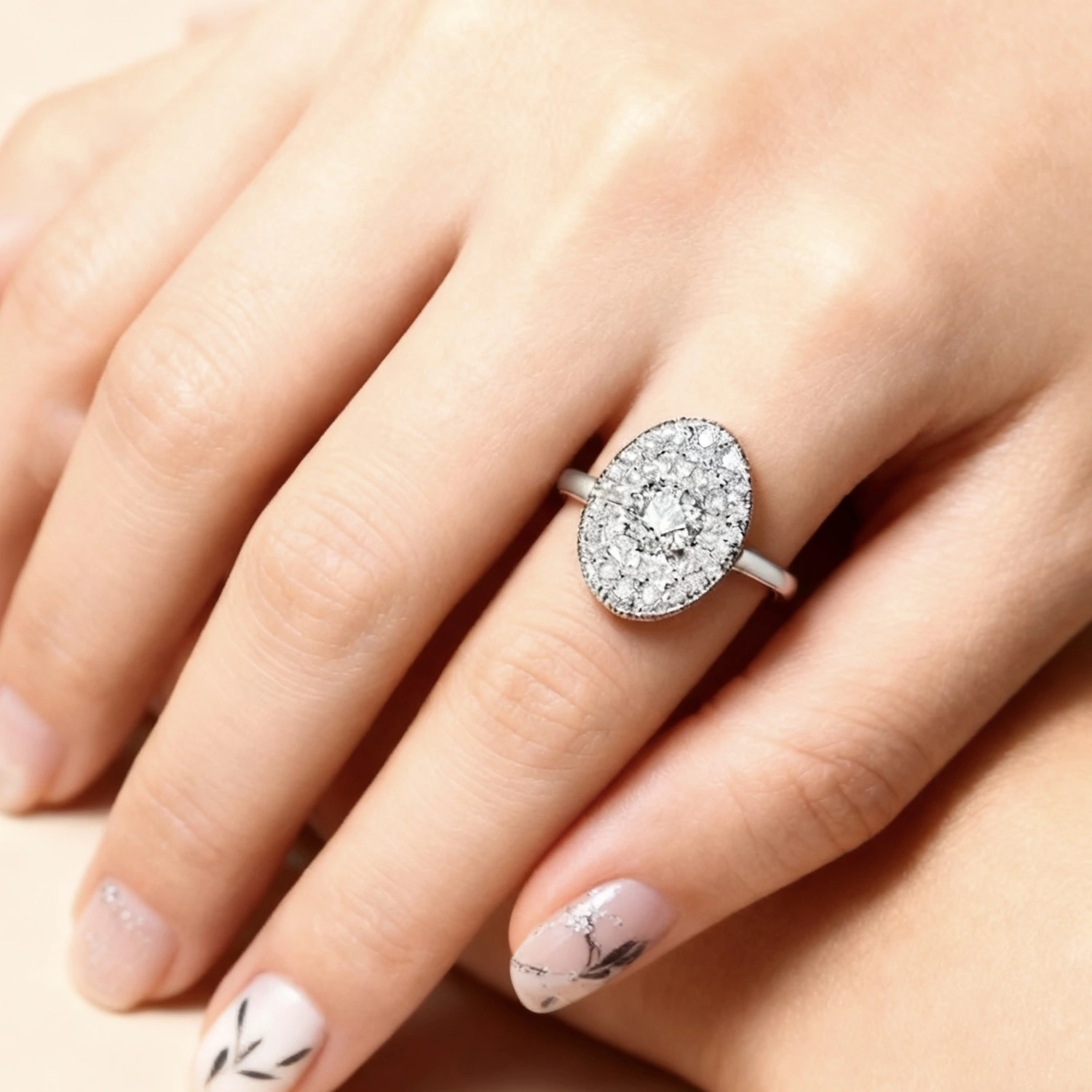 Oval Ring For Men And Women 5A Zircon Closed Band