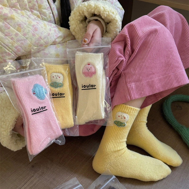 Thickened Winter Wool Socks For Warmth And Cuteness