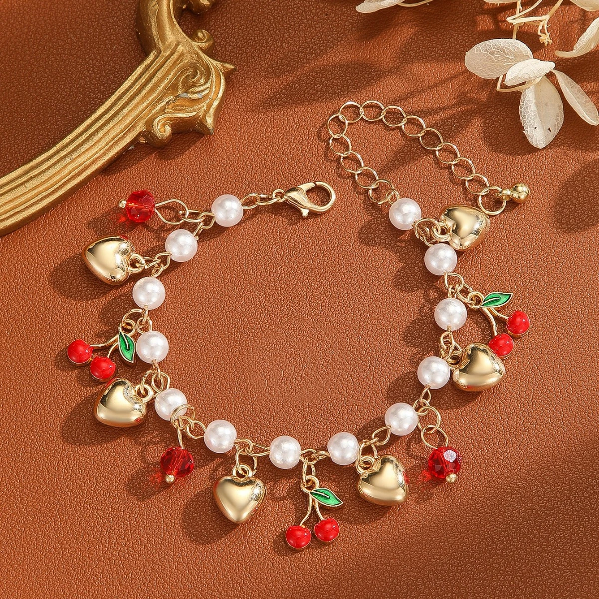 European And American Chinese Advanced Color Fruit Pendant Bracelet