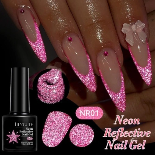 Nail Art Fluorescent Crushed Diamond Gel Polish