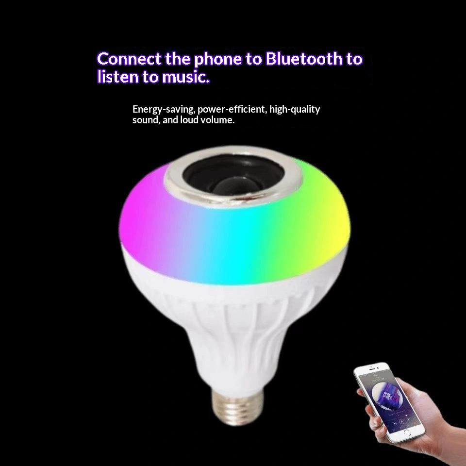 LED Bluetooth Speaker  Colorful Bluetooth Bulb E27  Wireless With Remote Control