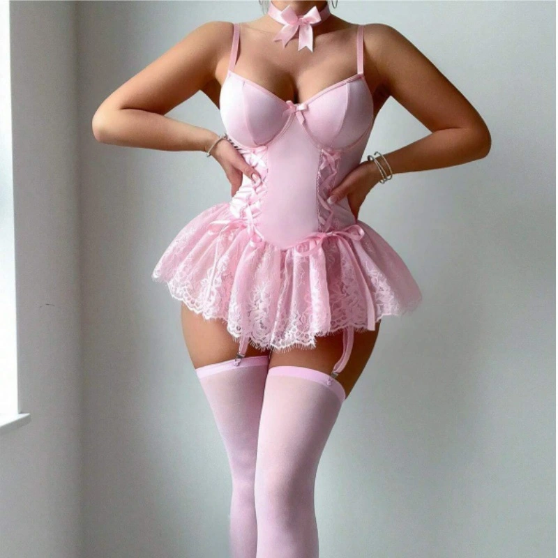 Pure Desire Bodybuilding Jumpsuits Suit Lace Stitching