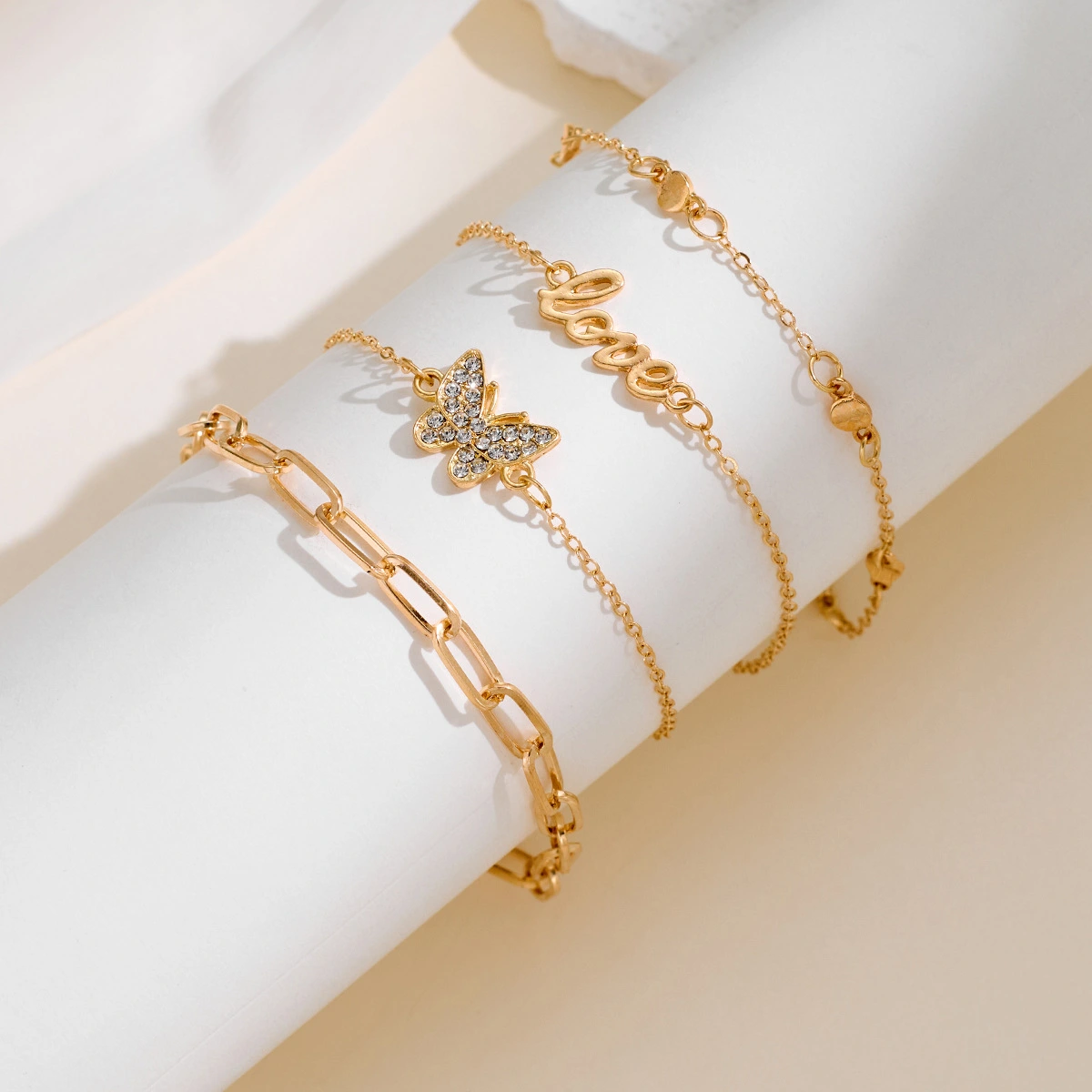 Beach Metal Pineapple Pearl Anklet Suit Retro Multi-layer