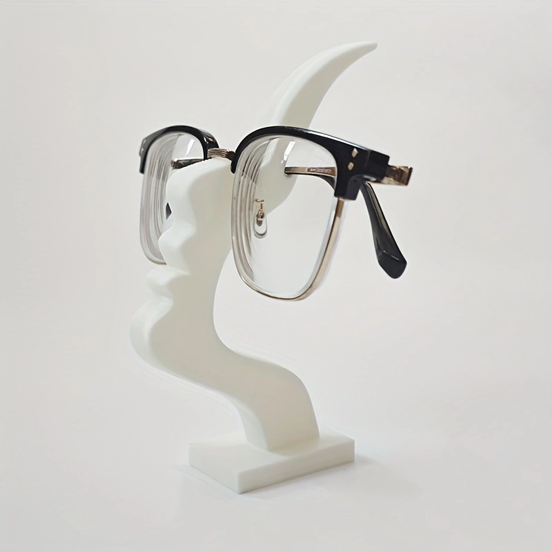A Fun And Simple Glasses Frame Shaped Like A Human Profile With Stent-like Bars Stand Ornaments