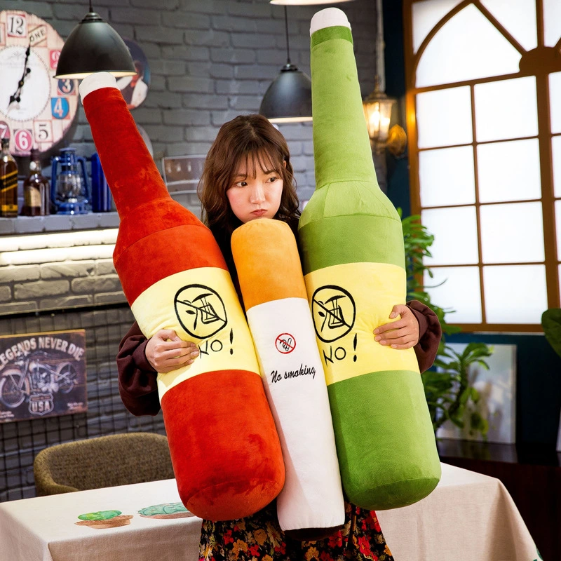 Cigarette And Liquor Bottle Plush Pillow Plush Toys