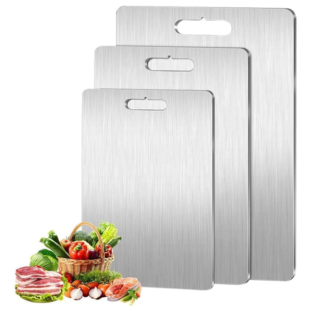 Stainless Steel Panel And Chopping Board Kitchen Household Thickened Double Sided Cutting Board Block Kneading Dough Board