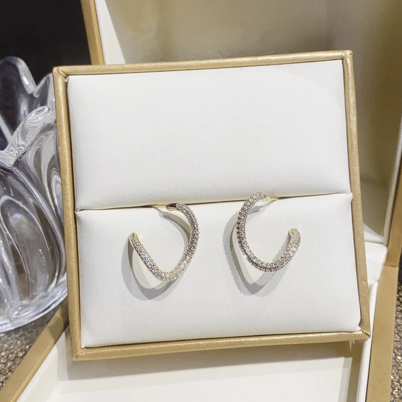 Special-interest Design Micro Inlaid Zircon Earrings For Women