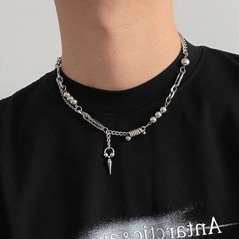 Non Fading Rivet Splicing Men's Necklace