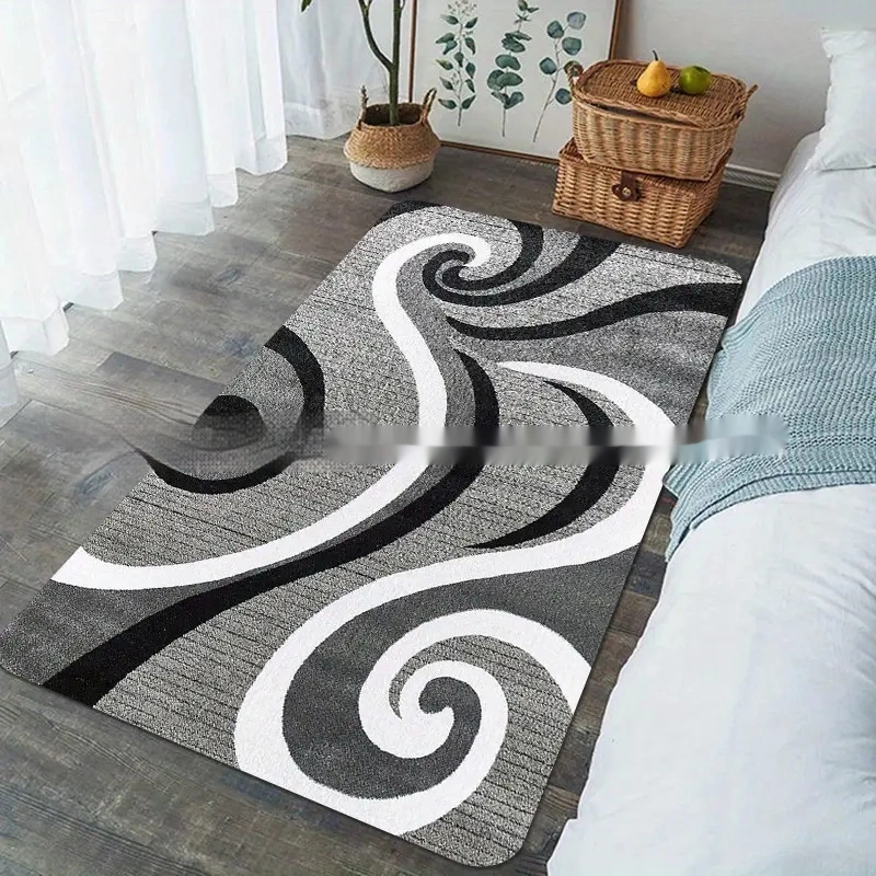 Minimalist-line Crystal Velvet Non-slip And Stain-resistant Floor Mat