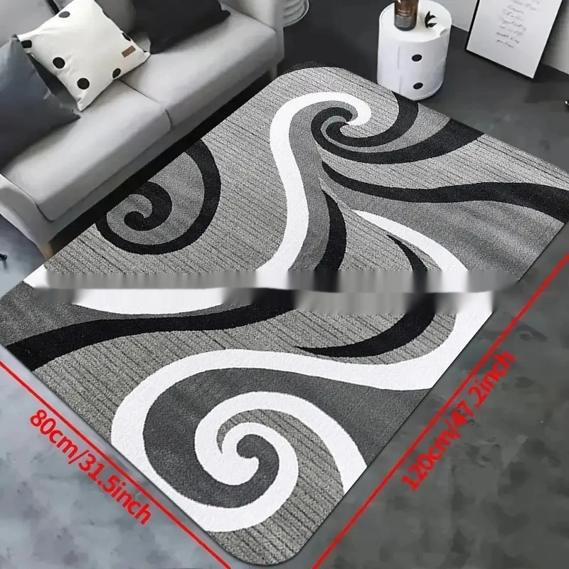 Minimalist-line Crystal Velvet Non-slip And Stain-resistant Floor Mat