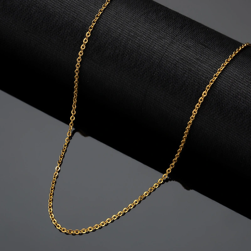 Titanium Steel Single-strand Necklace With An O-link Chain Designversatile And Easy To Style