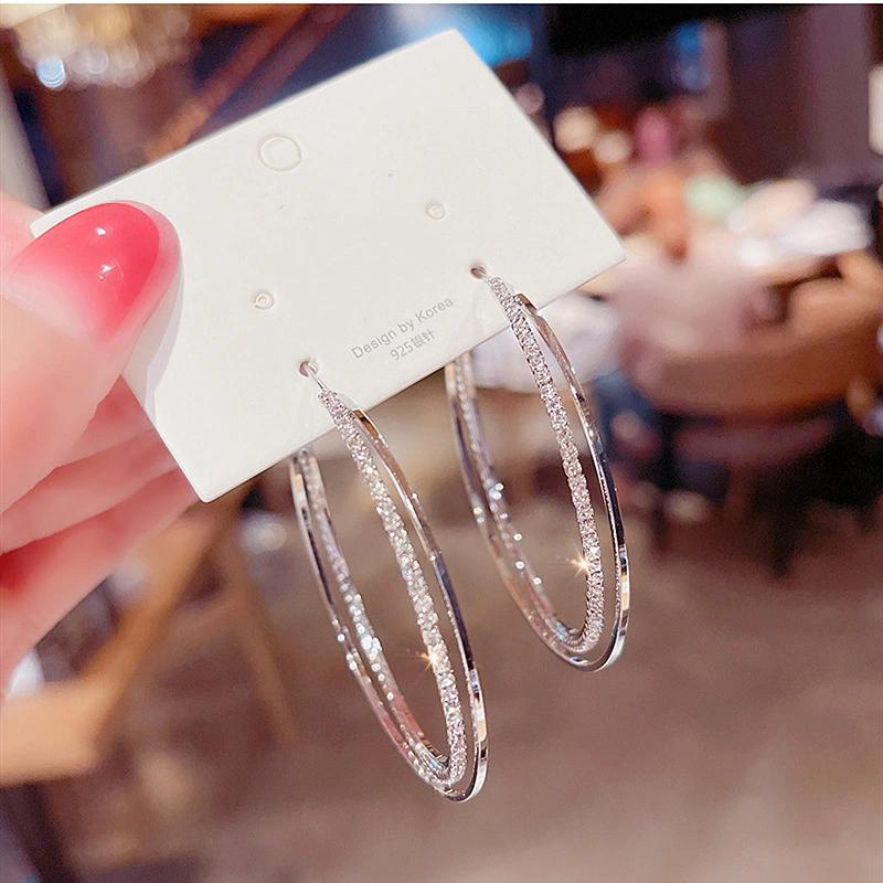 European And American Exaggerated Big Hoop Earrings Women's Unique Niche