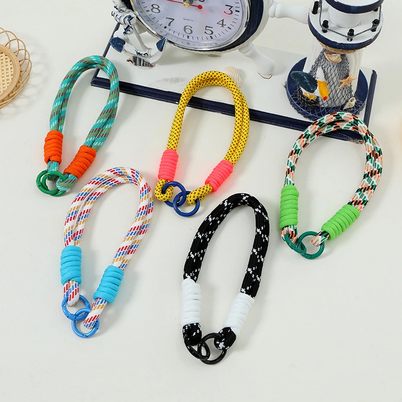 Trendy Woven Mobile Phone Lanyard Keychain