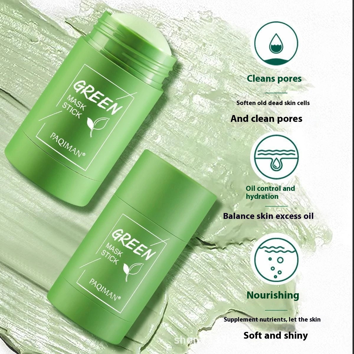 Clay Mask Stick Clean Apply Solid Mask Moisturizing Hydrating Brightening Skin