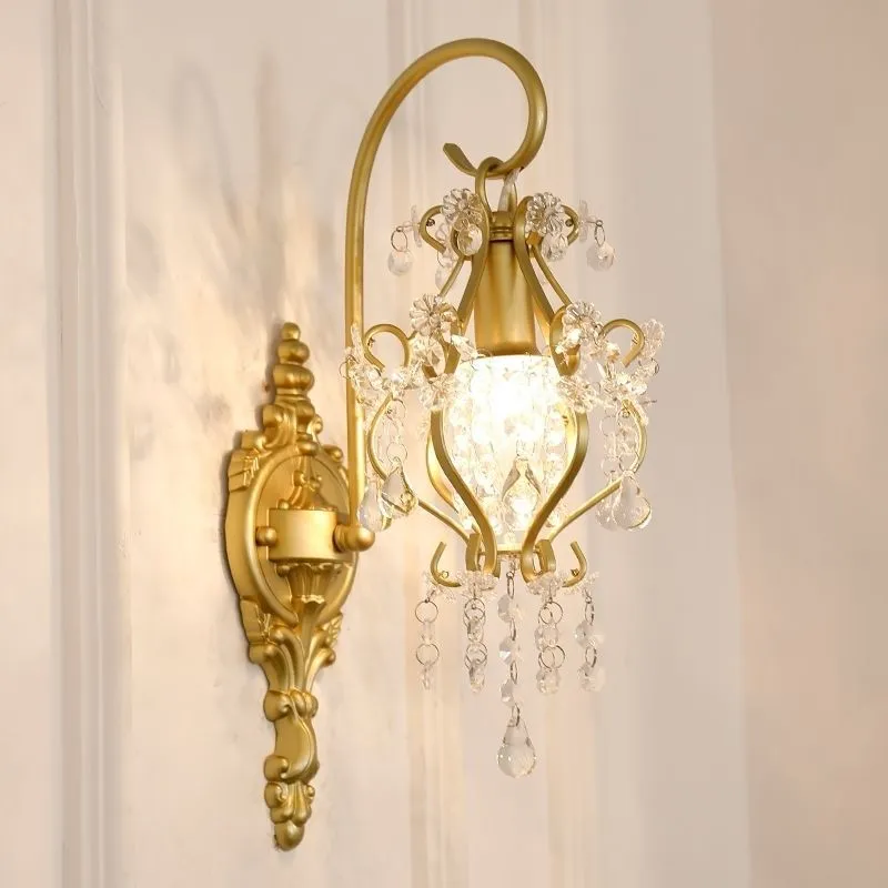 Minimalist French Style Crystal Wall Sconce
