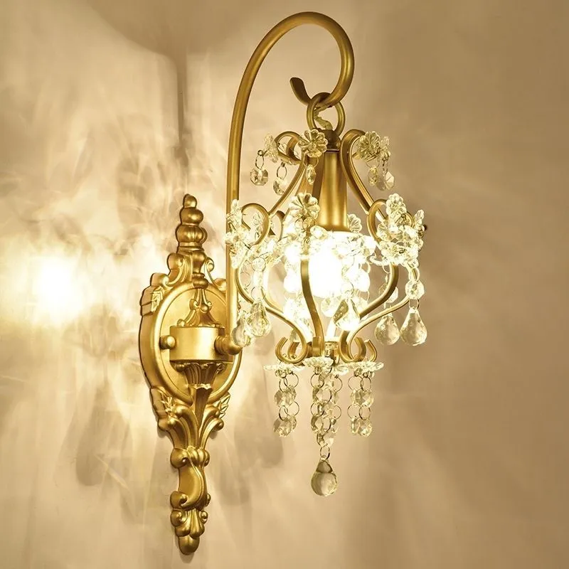 Minimalist French Style Crystal Wall Sconce