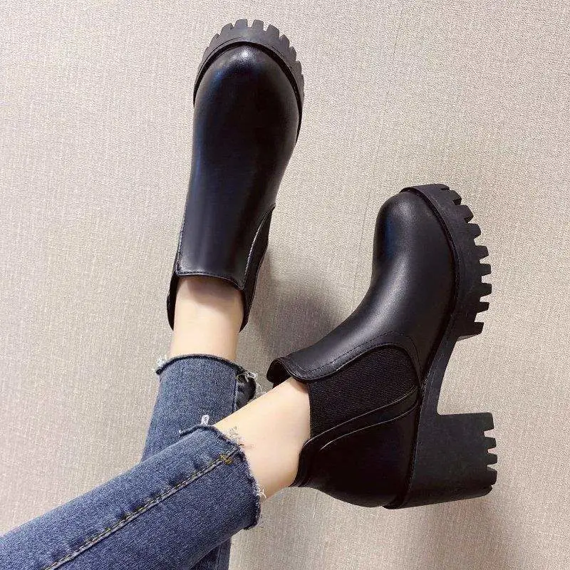 Chunky-heeled Ankle Boots For Women