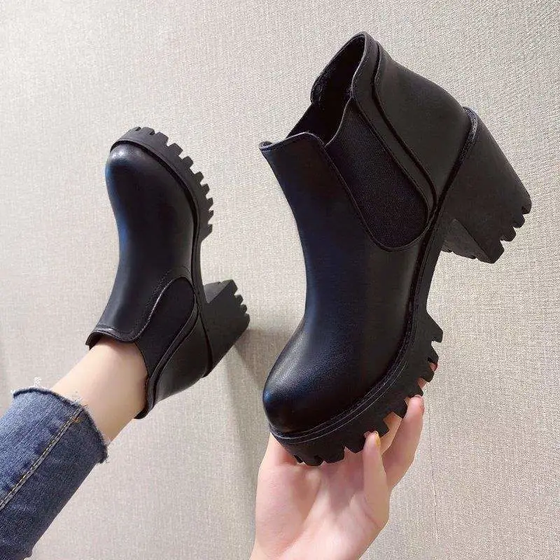 Chunky-heeled Ankle Boots For Women