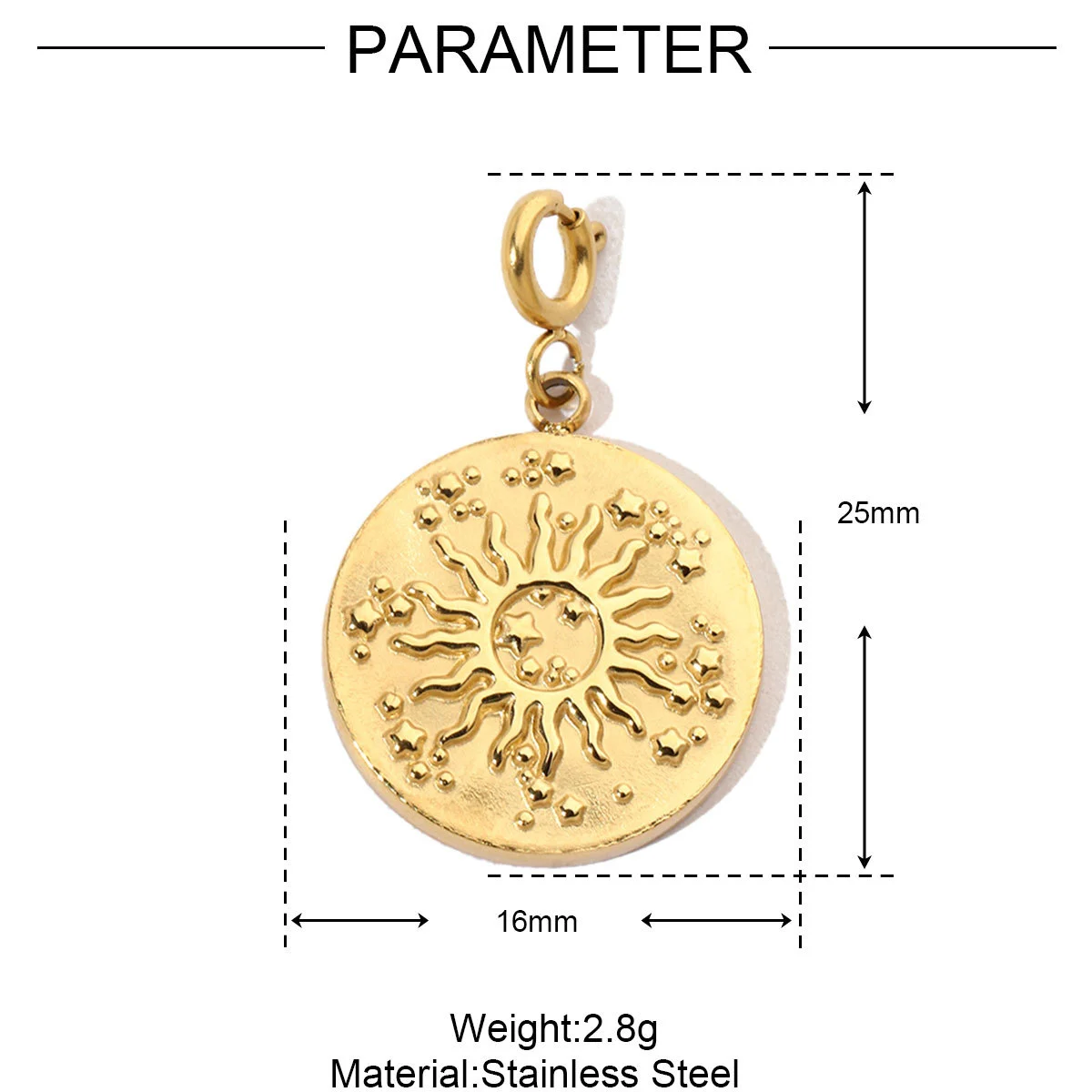 Tree Of Life Cross Titanium Steel DIY Slingshot Buckle Necklace Pendant