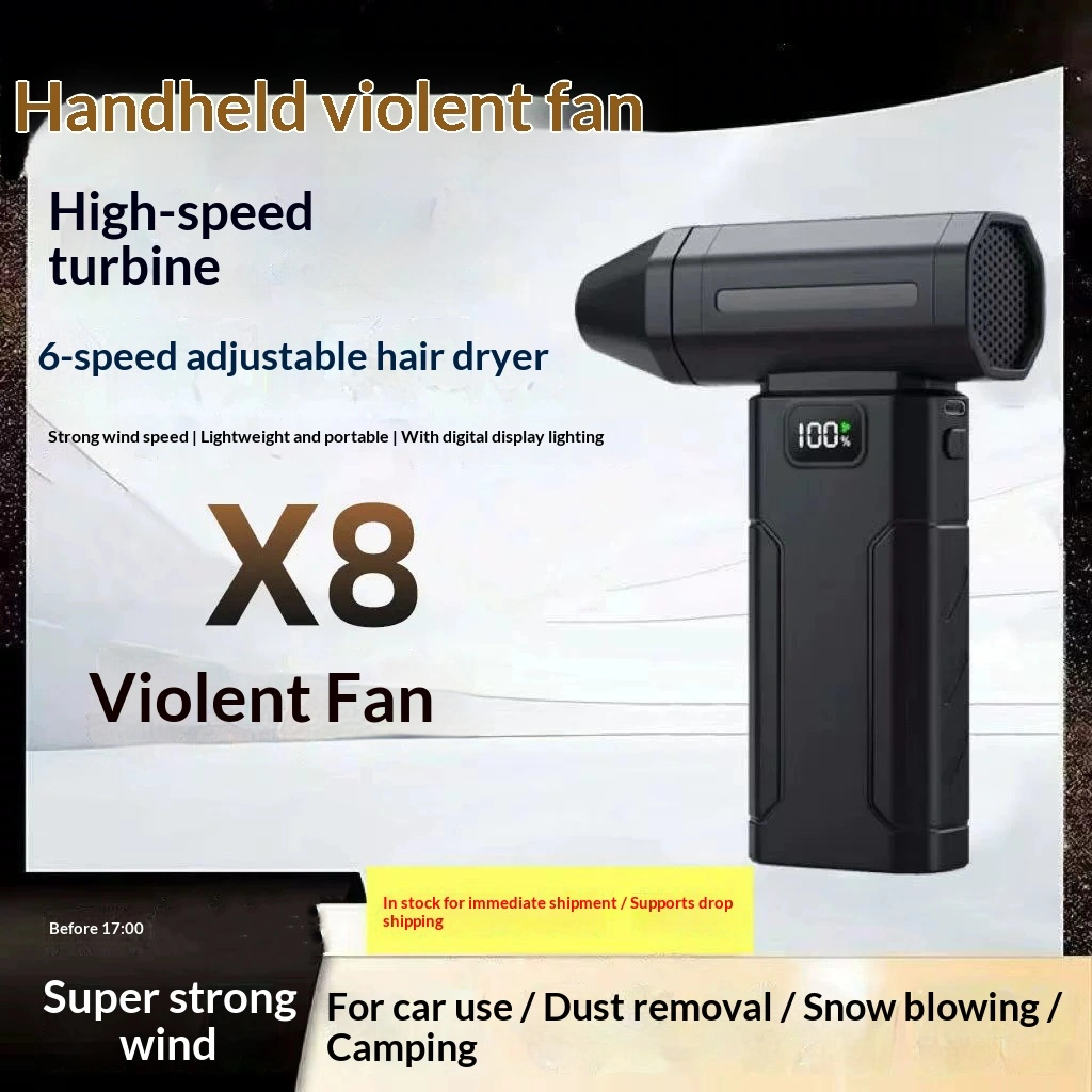 X8 High-Speed Brushless Turbo SnowblowerWater BlowerDust Blower For Cars